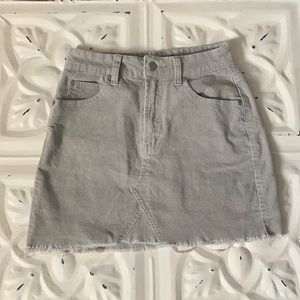 Gray Cord Skirt